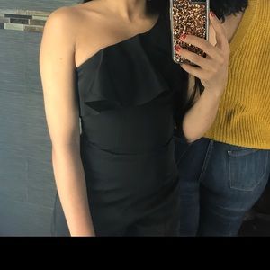 One shoulder short romper